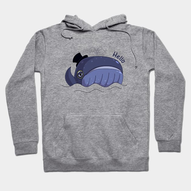 Cute whale. Hoodie by art object